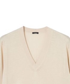 JOSEPH 【洗える】スーパーファインコットンシルク　Vネックニット