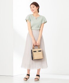 ANY SIS L 【洗える】シフォンプリーツ スカート