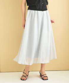 Feroux 【洗える】シアーギャザーフレア スカート