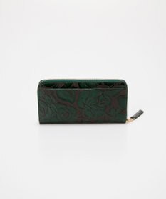 TOPKAPI 【TREASURE TOPKAPI】ローズエンボス ツヤ レザー ラウンドファスナー 長財布