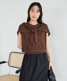 CRAFT STANDARD BOUTIQUE 【2点SET】ストール付きノースリーブニットプルオーバー