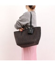 UNBILLION カシュカシュ cachecache / チュールメッシュヒョウ柄プリントトートＬ