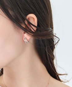 Phoebe 〈痛くないシリーズ/アレルギー対応〉ブリリアントダブルフープライトフィットイヤリング　シルバー