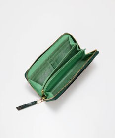 TOPKAPI 【TREASURE TOPKAPI】ローズエンボス ツヤ レザー ラウンドファスナー 長財布