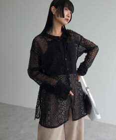 Green Parks ２ＷＡＹリボン付きレースシャツ