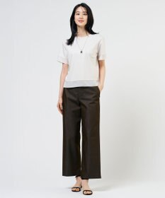 J.PRESS LADIES S 【シーンレスに活躍】コットンスムース シアーデザイン カットソー