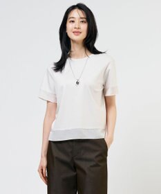 J.PRESS LADIES S 【シーンレスに活躍】コットンスムース シアーデザイン カットソー