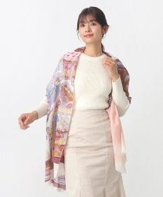 MOONBAT Hanato(ハナト) シルクウールストール クリスマスマーケット／幅60cm