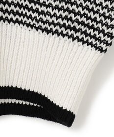 23区 【洗える】ワッフルパターン バイカラー ニット