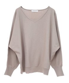 Green Parks 洗える　Ｖネックドルマンニットプルオーバー