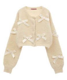 Maison de FLEUR 絆のリボンカーディガン