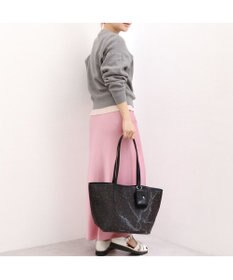 UNBILLION カシュカシュ cachecache / チュールメッシュヒョウ柄プリントトートＬ