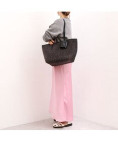 UNBILLION カシュカシュ cachecache / チュールメッシュヒョウ柄プリントトートＬ