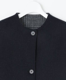 J.PRESS LADIES L 【リバーシブル】ウールナイロン リバー チェック ショート コート