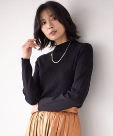 ANY 【洗濯機可】ランダムリブハイネックニット