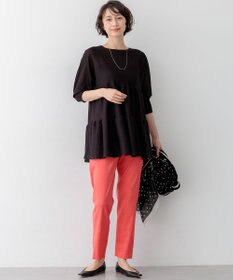 23区 【先行予約】シャイニーシアーニット ティアード チュニック