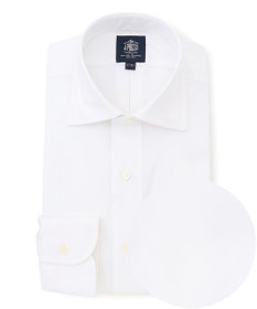 J.PRESS MEN 【PREMIUM PLEATS / 形態安定】ピンオックス ドレスシャツ / ワイド ホワイト系
