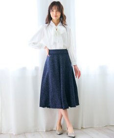 Feroux 【セットアップ対応】春ツイード フレアスカート
