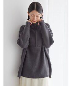 AMERICAN HOLIC バイパチハーフＺＩＰ片畦ニットプルオーバー　