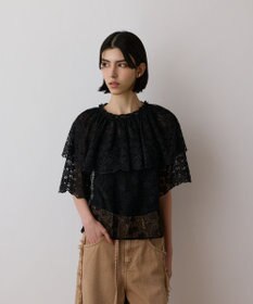 GRACE CONTINENTAL レースケープブラウス