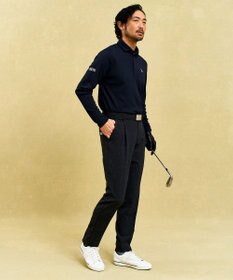 23区GOLF 【MEN】ミニワッフル長袖ポロ