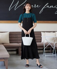 Tiaclasse 【洗える】ストレッチレースキャミワンピース