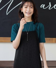 Tiaclasse 【洗える】ストレッチレースキャミワンピース