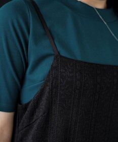 Tiaclasse 【洗える】ストレッチレースキャミワンピース