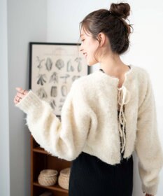 WEGO 2WAYブークレリボンカーデ