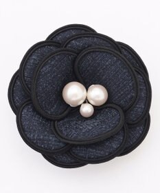 組曲 トリミングツイードコサージュ