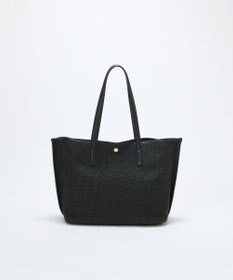 TOPKAPI 【Breath TOPKAPI】レザーコンビ 雑材風 シンプル トートバッグ チャーム付き　A4 / 軽量