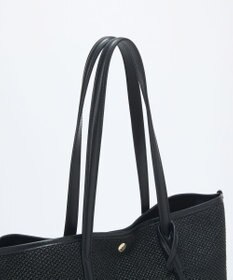 TOPKAPI 【Breath TOPKAPI】レザーコンビ 雑材風 シンプル トートバッグ チャーム付き　A4 / 軽量