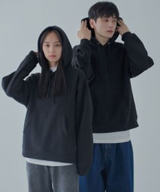 WEGO 【ユニセックス着用ITEM/裏起毛】リラックスフィットスウェットプルパーカー