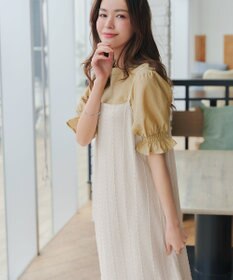 Tiaclasse 【洗える】ストレッチレースキャミワンピース