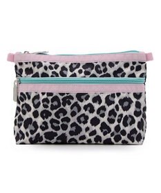 LeSportsac COSMETIC CLUTCH/ニュートラルレオパード/ライラック