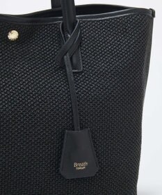 TOPKAPI 【Breath TOPKAPI】レザーコンビ 雑材風 シンプル トートバッグ チャーム付き　A4 / 軽量