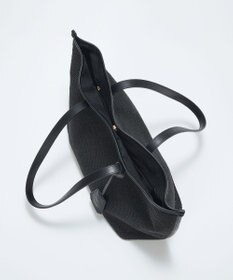 TOPKAPI 【Breath TOPKAPI】レザーコンビ 雑材風 シンプル トートバッグ チャーム付き　A4 / 軽量