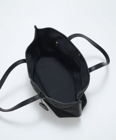 TOPKAPI 【Breath TOPKAPI】レザーコンビ 雑材風 シンプル トートバッグ チャーム付き　A4 / 軽量