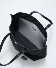 TOPKAPI 【Breath TOPKAPI】レザーコンビ 雑材風 シンプル トートバッグ チャーム付き　A4 / 軽量