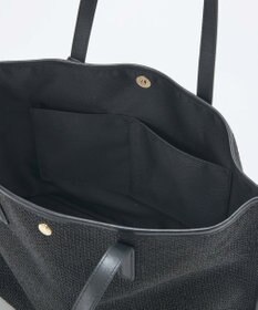 TOPKAPI 【Breath TOPKAPI】レザーコンビ 雑材風 シンプル トートバッグ チャーム付き　A4 / 軽量