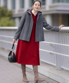 組曲 【加藤ローサさん着用】スキッパーニット ワンピース