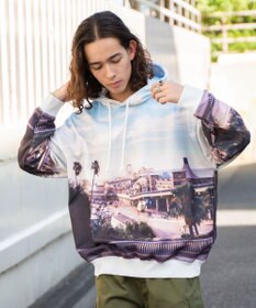 WEGO 総柄BIGプルパーカー