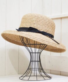 石田製帽 ペーパーブレードミックス　ワイドカサブランカ