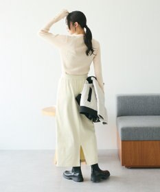 CRAFT STANDARD BOUTIQUE 洗える/とてもち袖フレア釦ボトルネックニットプルオーバー/24AW
