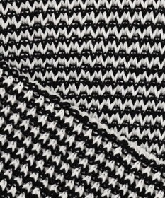 23区 【洗える】ワッフルパターン バイカラー ニット