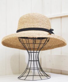 石田製帽 ペーパーブレードミックス　ワイドカサブランカ