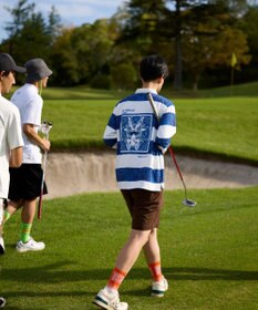 PW CIRCULUS 【吸水速乾 / UVカット / ストレッチ】【MEN】ラガーシャツ ゴルフ