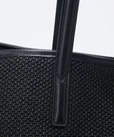 TOPKAPI 【Breath TOPKAPI】レザーコンビ 雑材風 シンプル トートバッグ チャーム付き　A4 / 軽量