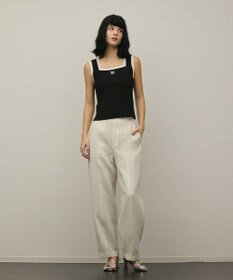 GRACE CONTINENTAL バイカラーリブニットノースリーブ