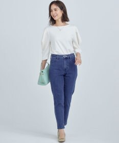 組曲 L ミニ裏毛ボリュームタックスリーブ カットソー